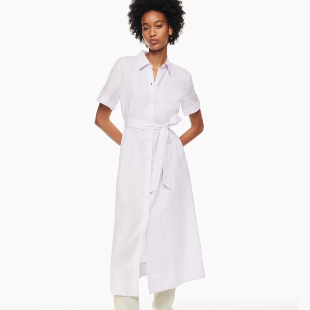 Aritzia Wilfred Eleta Linen Midi Dress 2XS